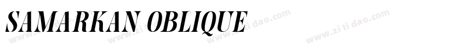 Samarkan Oblique字体转换